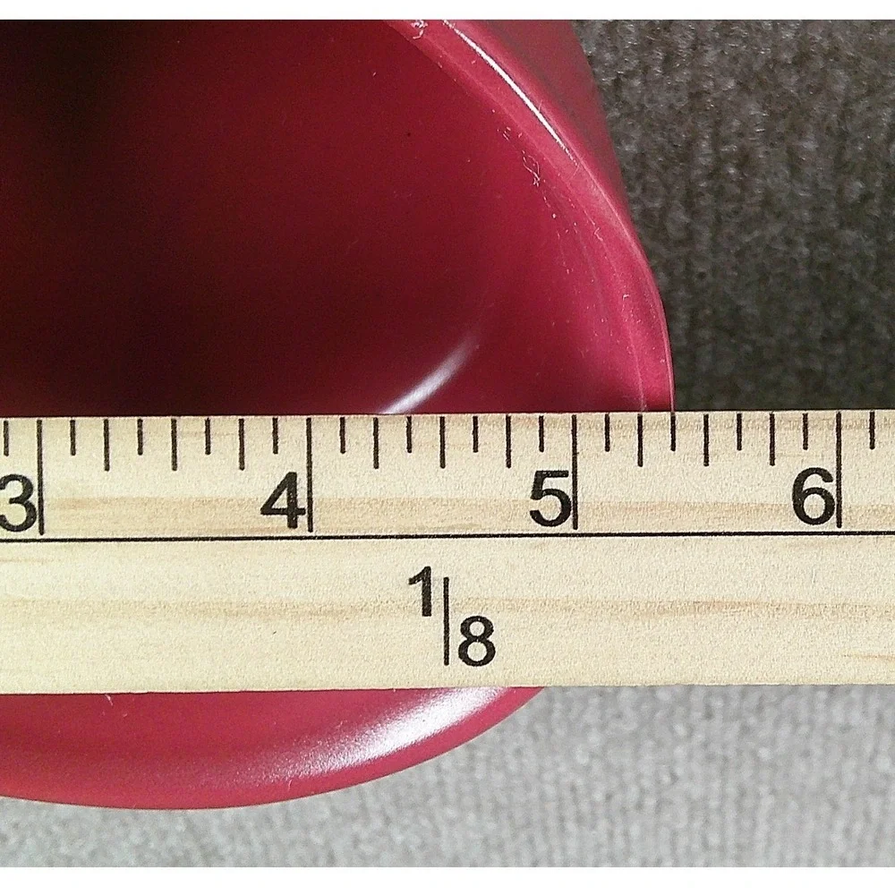 Matte Cranberry Red Ceramic Melting Pot‎ Butter Warmer with Pour Spout Handle